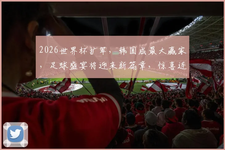 2026世界杯扩军，韩国成最大赢家，足球盛宴将迎来新篇章，惊喜连连